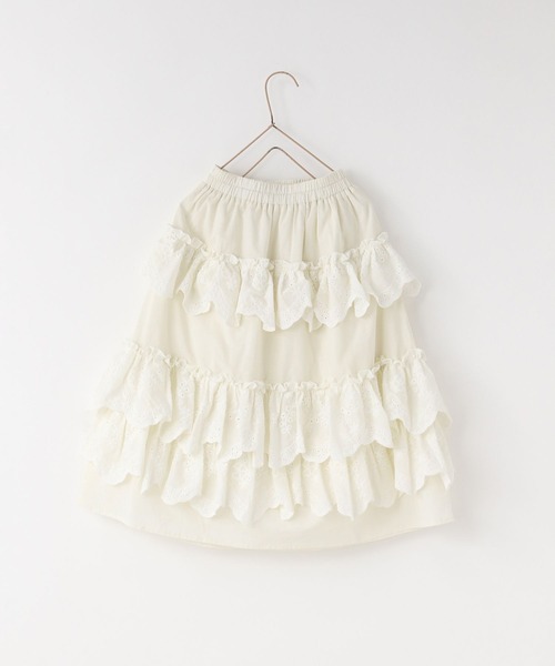 LOWRYS FARM（ローリーズファーム）の「レースフリルロングスカート　 647602（スカート・キッズ・オフホワイト・150cm/140cm/130cm/120cm/110cm）」の7枚目の写真