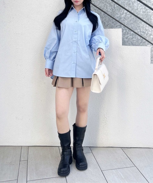 INGNI(イング)の「ストライプビッグシャツ(シャツ/ブラウス・レディース・ホワイト系8/サックスブルー/ブルー系1・M)」の15枚目の写真