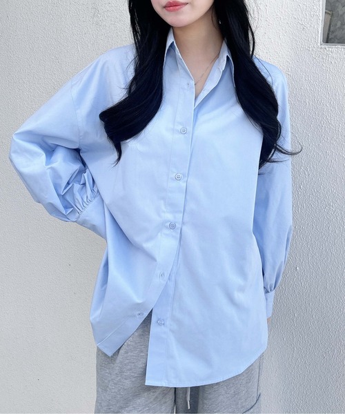 INGNI(イング)の「ストライプビッグシャツ(シャツ/ブラウス・レディース・ホワイト系8/サックスブルー/ブルー系1・M)」の19枚目の写真