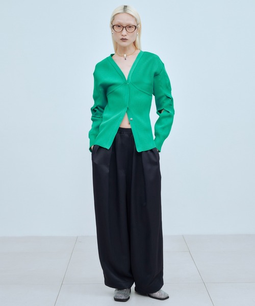 THINGS THAT MATTER(シングス ザット マター)の「ROUND SILHOUETTE PANTS / ラウンド シルエット パンツ(スラックス・レディース・ブラウン/ネイビー/クリーム・1/2)」の7枚目の写真