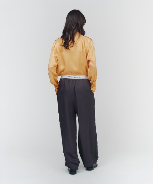 THINGS THAT MATTER(シングス ザット マター)の「ROUND SILHOUETTE PANTS / ラウンド シルエット パンツ(スラックス・レディース・ブラウン/ネイビー/クリーム・1/2)」の21枚目の写真