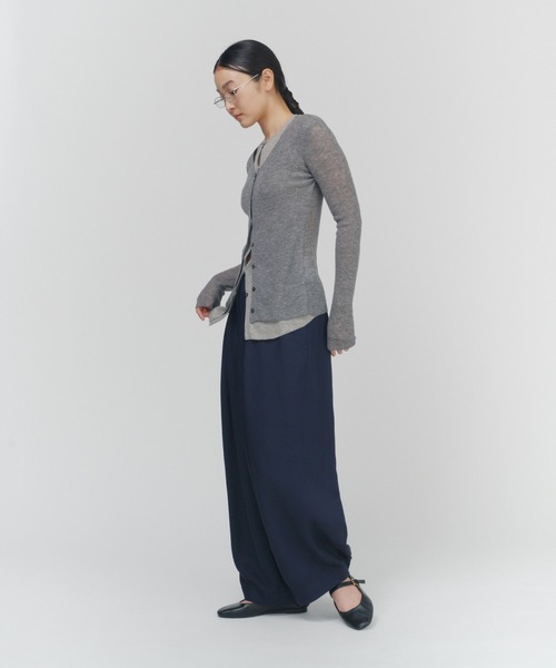 THINGS THAT MATTER(シングス ザット マター)の「ROUND SILHOUETTE PANTS / ラウンド シルエット パンツ(スラックス・レディース・ブラウン/ネイビー/クリーム・1/2)」の22枚目の写真