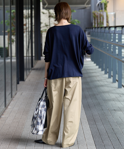 SLOBE IENA(スローブイエナ)の「《接触冷感/WEB限定/追加》ライトチノタックカーブトラウザー(チノパンツ・レディース・ブラック/ベージュ・36/38)」の12枚目の写真
