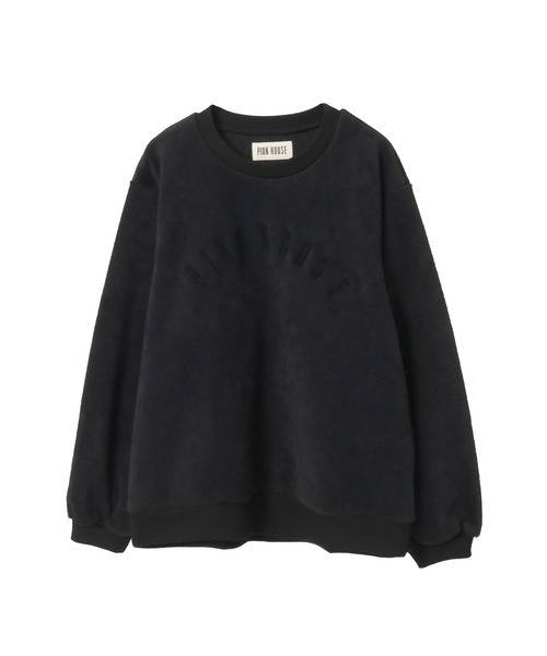 PINK HOUSE（ピンクハウス）の「ロゴワッペン使いフリーススウェット（スウェット・レディース・ブラック/オフホワイト/トップグレー・フリー）」の2枚目の写真