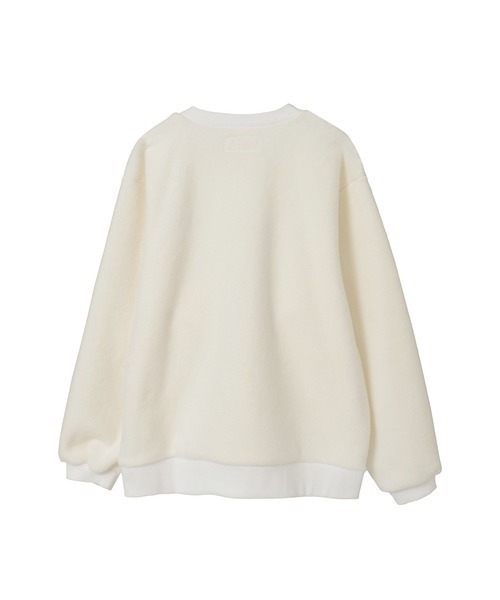 PINK HOUSE（ピンクハウス）の「ロゴワッペン使いフリーススウェット（スウェット・レディース・ブラック/オフホワイト/トップグレー・フリー）」の5枚目の写真