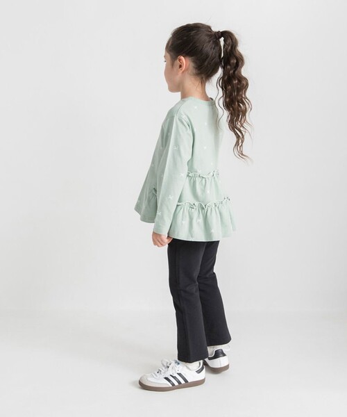 BRANSHES（ブランシェス）の「リボン柄×バックティアード長袖Tシャツ（Tシャツ/カットソー・キッズ・ピンク/ライトグリーン・120/110/100/80/90/130）」の8枚目の写真