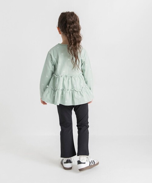 BRANSHES（ブランシェス）の「リボン柄×バックティアード長袖Tシャツ（Tシャツ/カットソー・キッズ・ピンク/ライトグリーン・120/110/100/80/90/130）」の9枚目の写真