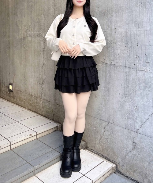 INGNI（イング）の「ビジューボタンニットカーディガン（カーディガン/ボレロ・レディース・ホワイト系その他4/オフホワイト/レッド/ネイビー/イエロー・M）」の13枚目の写真