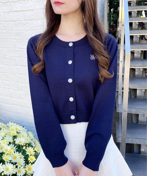 INGNI（イング）の「ビジューボタンニットカーディガン（カーディガン/ボレロ・レディース・ホワイト系その他4/オフホワイト/レッド/ネイビー/イエロー・M）」の22枚目の写真