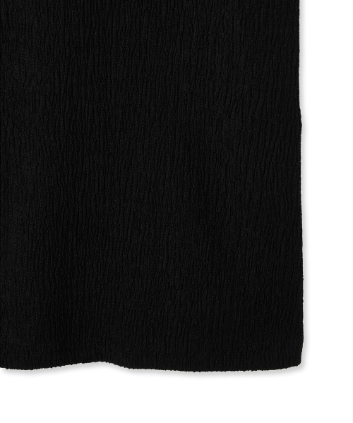 NOIRER(ノイア)の「プリーツセミオーバーフィットハーフTシャツ(ブラック)(Tシャツ/カットソー・メンズ・その他・48/50/52)」の5枚目の写真