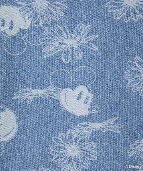 Disney（ディズニー）の「ミッキー&フレンズ/花柄デニムシャツ（シャツ/ブラウス・レディース・インディゴブルー/ライトインディゴブルー・FREE）」の7枚目の写真