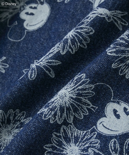Disney（ディズニー）の「ミッキー&フレンズ/花柄デニムシャツ（シャツ/ブラウス・レディース・インディゴブルー/ライトインディゴブルー・FREE）」の13枚目の写真