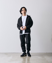 スムース裏毛 ジップパーカー&ジョガーパンツ セットアップ