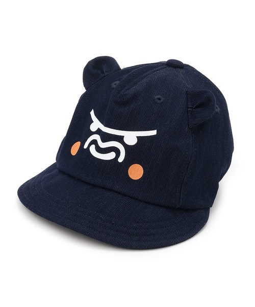 XLARGE KIDS（エクストララージキッズ）の「ファニーゴリラフェイス ベビーキャップ（その他ベビー用品・キッズ・ブルー/ライトブルー・46-48cm）」の2枚目の写真