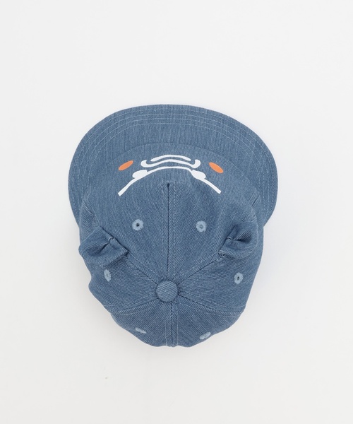XLARGE KIDS（エクストララージキッズ）の「ファニーゴリラフェイス ベビーキャップ（その他ベビー用品・キッズ・ブルー/ライトブルー・46-48cm）」の5枚目の写真