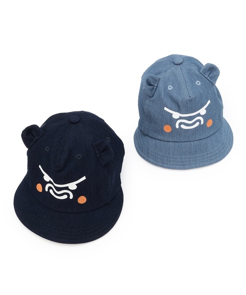 XLARGE KIDS（エクストララージキッズ）の「ファニーゴリラフェイス ベビーキャップ（その他ベビー用品・キッズ・ブルー/ライトブルー・46-48cm）」の7枚目の写真