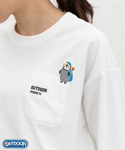 Honeys(ハニーズ)の「【アクティブウェア・速乾ドライ・UVカット】OUTDOOR PRODUCTS/長袖Tシャツ(Tシャツ/カットソー・レディース・ネイビー/オフホワイト/スミクロ/ピンク/ベージュ・S/M/LL/L)」の10枚目の写真