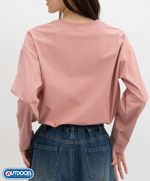 Honeys(ハニーズ)の「【アクティブウェア・速乾ドライ・UVカット】OUTDOOR PRODUCTS/長袖Tシャツ(Tシャツ/カットソー・レディース・ネイビー/オフホワイト/スミクロ/ピンク/ベージュ・S/M/LL/L)」の21枚目の写真