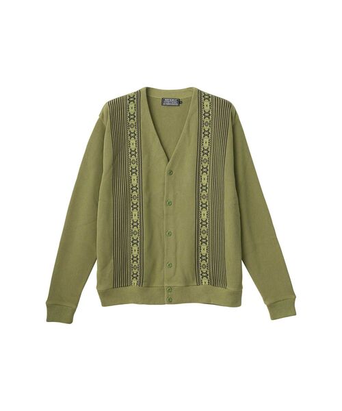 HYSTERIC GLAMOUR(ヒステリックグラマー)の「ストライプジャカード カーディガン(カーディガン/ボレロ・メンズ・ブラック/グリーン/イエロー・SMALL/MEDIUM/LARGE/X-LARGE)」の3枚目の写真