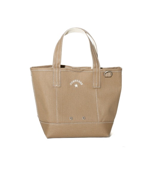 CONVERSE(コンバース)の「【CONVERSE】CV AS CANVAS TOTE BAG S / コンバース ロゴ コットンキャンバストートバッグ Sサイズ(トートバッグ・メンズ・オフホワイト/ライトブラウン/ベージュ/ブラック・FREE)」の4枚目の写真