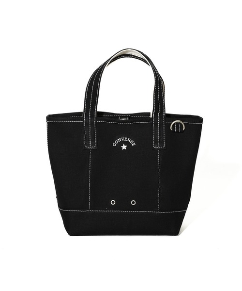 CONVERSE(コンバース)の「【CONVERSE】CV AS CANVAS TOTE BAG S / コンバース ロゴ コットンキャンバストートバッグ Sサイズ(トートバッグ・メンズ・オフホワイト/ライトブラウン/ベージュ/ブラック・FREE)」の2枚目の写真