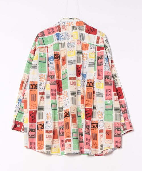 Vivienne Westwood（ヴィヴィアンウエストウッド）の「TRAVEL PRINT オーバーサイズシャツ（シャツ/ブラウス・レディース・ホワイト系その他・FREE）」の2枚目の写真