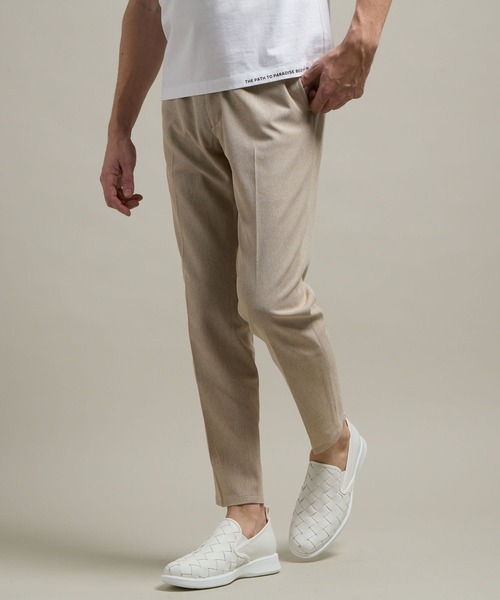 HIDEAWAYS NICOLE(ハイダウェイニコル)の「【HIDEAWAYS BLACK】シャリルジャージー イージースラックス(スラックス・メンズ・グレー/ブルー/ライトベージュ/ネイビー・SMALL/MEDIUM/LARGE/X-LARGE)」の2枚目の写真