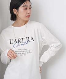 Gready Brilliant | ブルー糸刺しゅうプリントT(Tシャツ/カットソー)