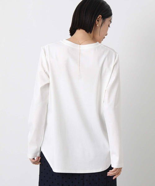 Gready Brilliant（グレディブリリアン）の「ブルー糸刺しゅうプリントT（Tシャツ/カットソー・レディース・オフホワイト・38）」の9枚目の写真