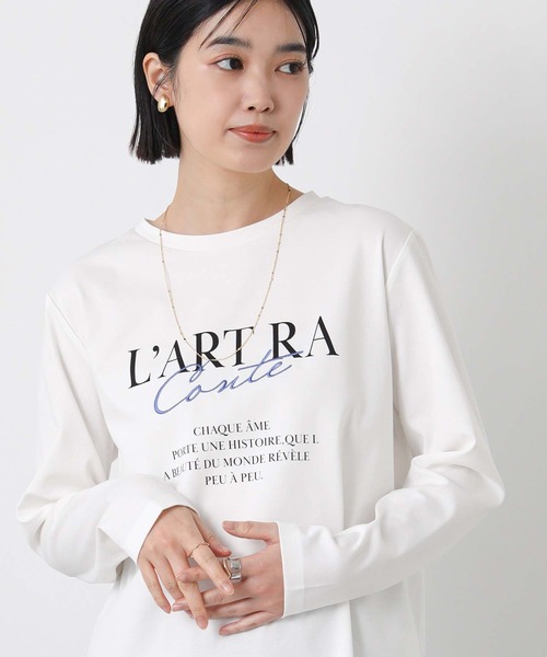 Gready Brilliant（グレディブリリアン）の「ブルー糸刺しゅうプリントT（Tシャツ/カットソー・レディース・オフホワイト・38）」の11枚目の写真