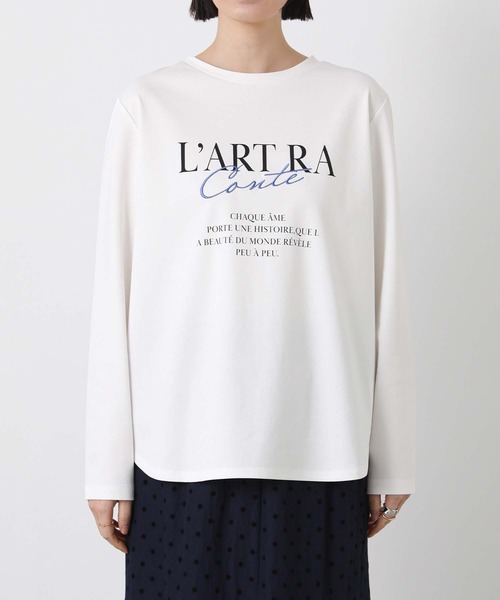 Gready Brilliant（グレディブリリアン）の「ブルー糸刺しゅうプリントT（Tシャツ/カットソー・レディース・オフホワイト・38）」の12枚目の写真