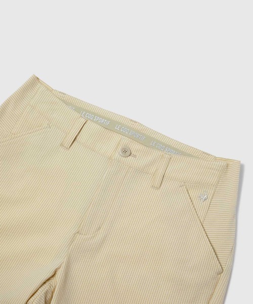 le coq sportif GOLF（ルコックスポルティフゴルフ）の「サッカーストライプ9分丈パンツ（その他パンツ・レディース・ネイビー/ベージュ・3L/S/M/XL/L）」の3枚目の写真