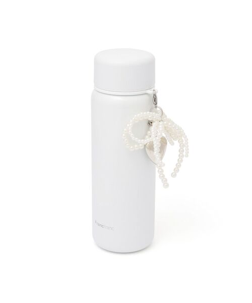Francfranc(フランフラン)の「チャーム ステンレスボトル 500ml ホワイト 水筒 マイボトル(水筒・レディース・ホワイト・FREE)」の1枚目の写真