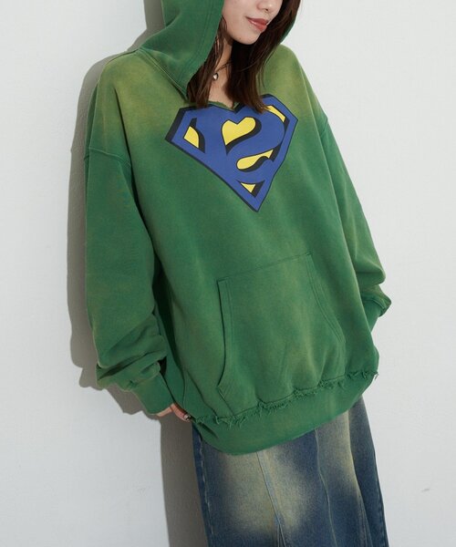 RePRODUCTION LABEL（リプロダクションレーベル）の「【RePRODUCTION LABEL / リプロダクションレーベル】スキッパーフーディースウェット（パーカー・レディース・グレー/グリーン・FREE）」の22枚目の写真