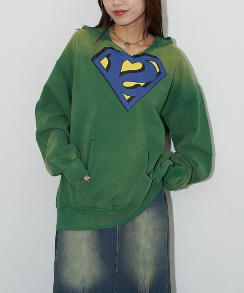 RePRODUCTION LABEL（リプロダクションレーベル）の「【RePRODUCTION LABEL / リプロダクションレーベル】スキッパーフーディースウェット（パーカー・レディース・グレー/グリーン・FREE）」の11枚目の写真