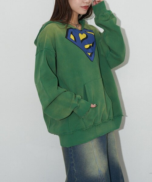 RePRODUCTION LABEL（リプロダクションレーベル）の「【RePRODUCTION LABEL / リプロダクションレーベル】スキッパーフーディースウェット（パーカー・レディース・グレー/グリーン・FREE）」の13枚目の写真