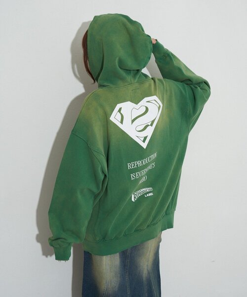 RePRODUCTION LABEL（リプロダクションレーベル）の「【RePRODUCTION LABEL / リプロダクションレーベル】スキッパーフーディースウェット（パーカー・レディース・グレー/グリーン・FREE）」の15枚目の写真