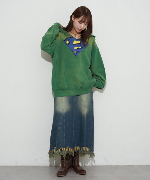 RePRODUCTION LABEL（リプロダクションレーベル）の「【RePRODUCTION LABEL / リプロダクションレーベル】スキッパーフーディースウェット（パーカー・レディース・グレー/グリーン・FREE）」の16枚目の写真