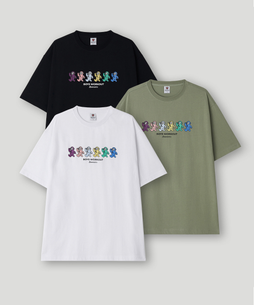 BOOVOOM（ブーブーム）の「[ビッグサイズ]ランナーズアンドカラーズTシャツ（Tシャツ/カットソー・メンズ・ブラック/カーキオリーブ/ホワイト・XL/XXL/XXXL）」の6枚目の写真
