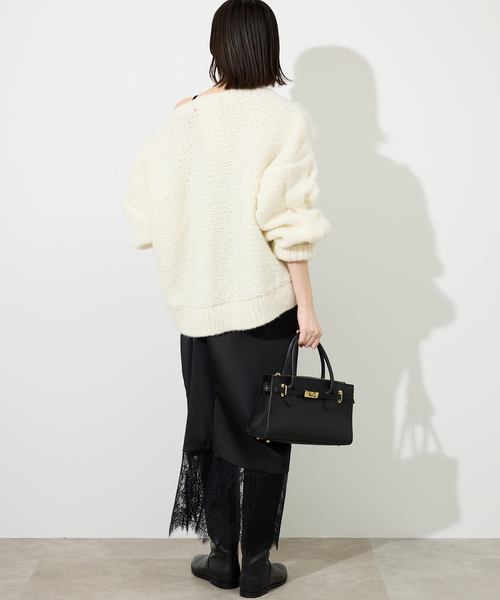 SLOBE IENA（スローブイエナ）の「《WEB限定/追加2》レースサテンワンピース（ワンピース・レディース・ブラック・FREE）」の8枚目の写真