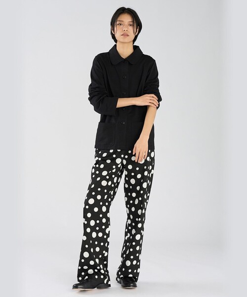 agnes b.(アニエスベー)の「コットン ジャージー 長袖 ジャケット "Mandarin"(テーラードジャケット・レディース・ブラック・3/2/1)」の6枚目の写真