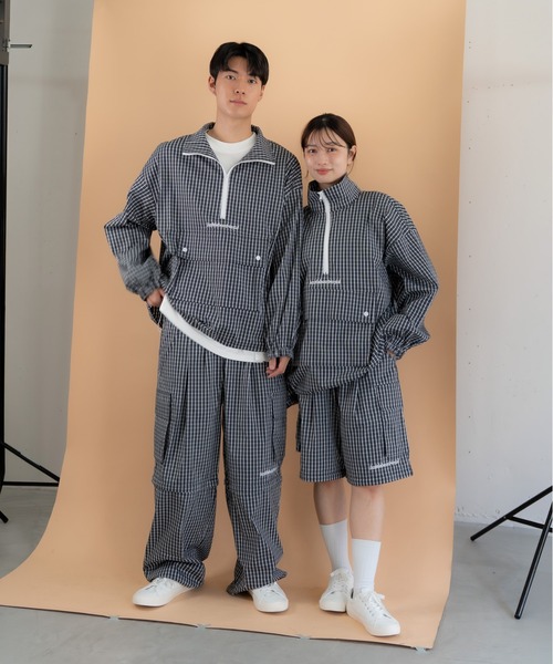 bashful base Oriental(バッシュフルベースオリエンタル)の「【bbO】チェック柄2WAYカーゴポケットパンツ(カーゴパンツ・メンズ・ブルー/ブラック/ブラック×ホワイト・SMALL/MEDIUM/LARGE)」の13枚目の写真