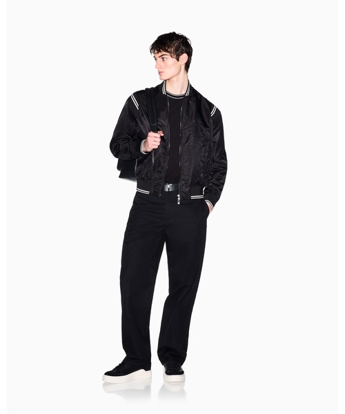 ARMANI EXCHANGE（アルマーニエクスチェンジ）の「【A|X アルマーニ エクスチェンジ】AXロゴ ストレッチヴィスコス 半袖クルーネックTシャツ/SLIM（Tシャツ/カットソー・メンズ・オフホワイト/ブラック・XX-LARGE/X-SMALL/X-LARGE/SMALL/MEDIUM/LARGE）」の5枚目の写真