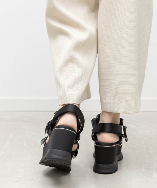 RANDA（ランダ）の「シアーミニリボンウェッジスポーツサンダル（サンダル・レディース・ピンク/アイボリー/ブラック・S/L/M/LL）」の8枚目の写真