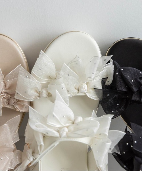 RANDA（ランダ）の「シアーミニリボンウェッジスポーツサンダル（サンダル・レディース・ピンク/アイボリー/ブラック・S/L/M/LL）」の22枚目の写真