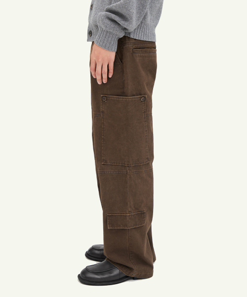 INTEMPOMOOD(インテンポムード)の「ボタンポケットカーゴパンツ_ブラウン(その他パンツ・レディース・ブラウン・MEDIUM/LARGE/X-LARGE)」の21枚目の写真