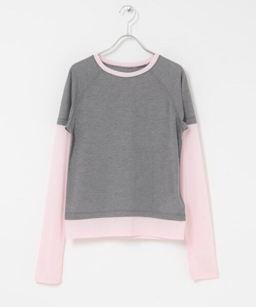 SENSE OF PLACE by URBAN RESEARCH(センスオブプレイスバイアーバンリサーチ)の「ハイショクレイヤードコンパクトトップ(Tシャツ/カットソー・レディース・ネイビー/ブラウン/グレー・ONE)」の8枚目の写真