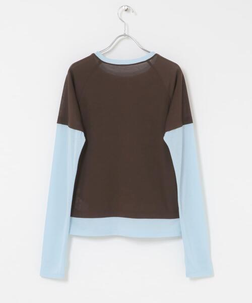 SENSE OF PLACE by URBAN RESEARCH(センスオブプレイスバイアーバンリサーチ)の「ハイショクレイヤードコンパクトトップ(Tシャツ/カットソー・レディース・ネイビー/ブラウン/グレー・ONE)」の16枚目の写真
