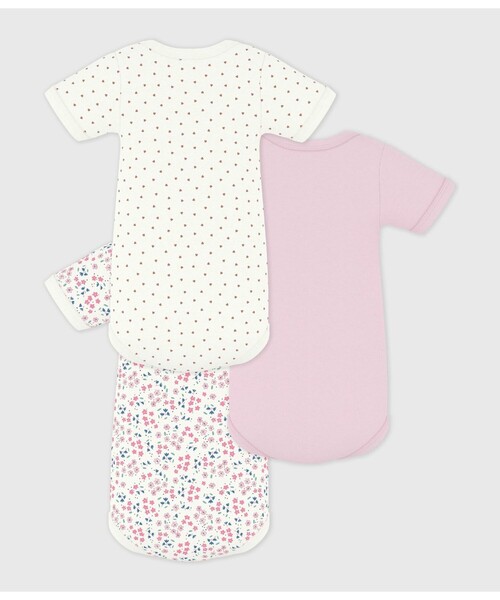 PETIT BATEAU(プチバトー)の「プリント半袖ボディ3枚組(ロンパース・キッズ・その他1・6MONTH/12MONTH/18MONTH/24MONTH)」の2枚目の写真