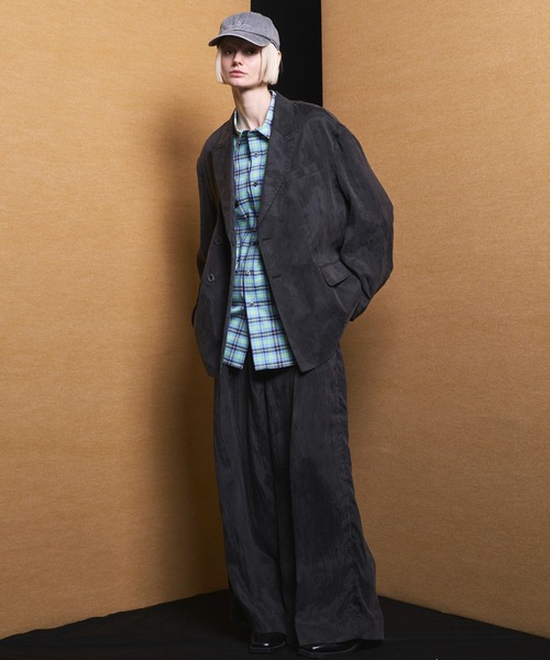 UNISEX》Drape Fibrillated Twill Prime-Over-Over 2B Semi-double